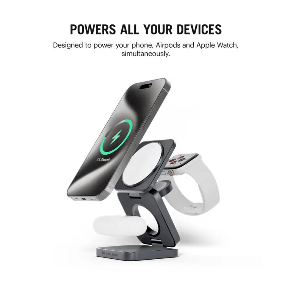 Foldaway 3-In-1 Magnetic MagSafe Wireless Charger