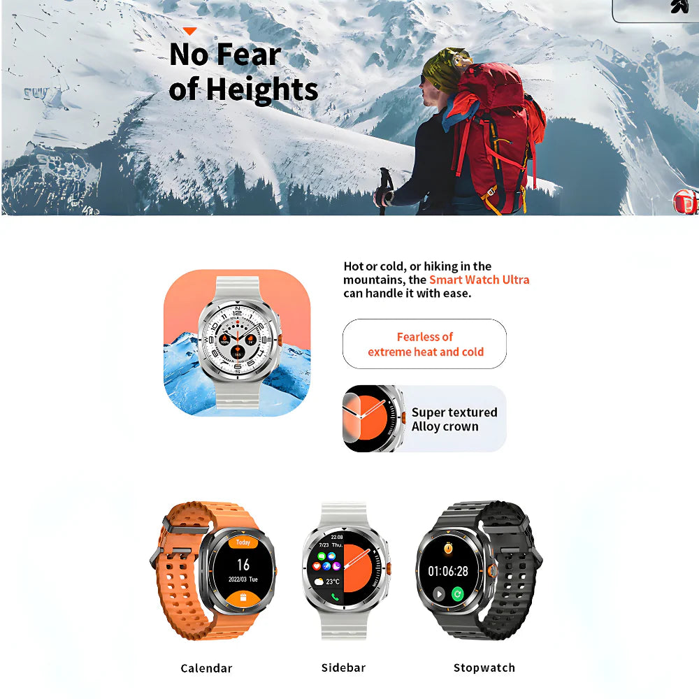 Utra Rugged Edition: Fitness, Health & Connectivity in Style ( Sim Slot Available )